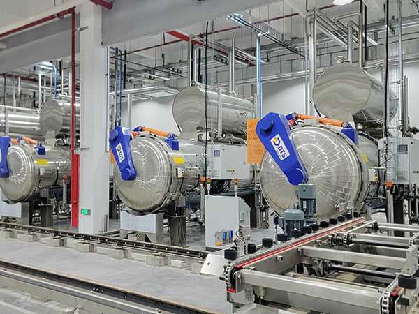 water side spray retort machine